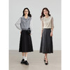【专属特价】熙世界通勤职场风百褶半身裙女高腰显瘦气质a字裙子2025春秋新款 商品缩略图3