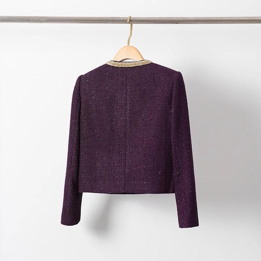 IWY/秋冬新款紫色小香风套装裙女高级感短外套气质名媛两件套 WCQ031-Q 商品图4