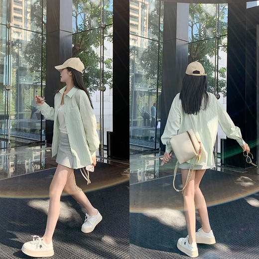 <曾小咸推荐>4.5现货秒杀 ！微信超特价！韩系条纹翻领衬衫 日常159.99 立减80 秒杀79.99！！ 商品图2