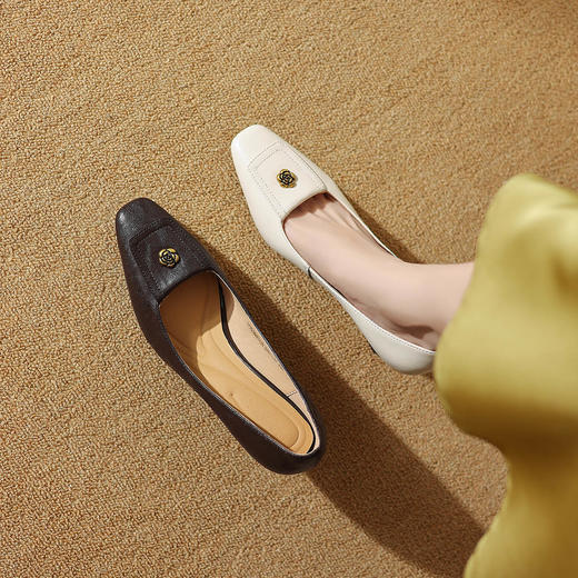 阿么手工女鞋真皮气质高跟鞋时尚气质感6.5CM春季法式浅口单鞋女 商品图4