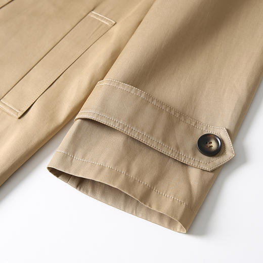 VIMAGE纬漫纪气质经典卡其百搭宽松长款显瘦风衣外套2025春季新款VA2504403 商品图5