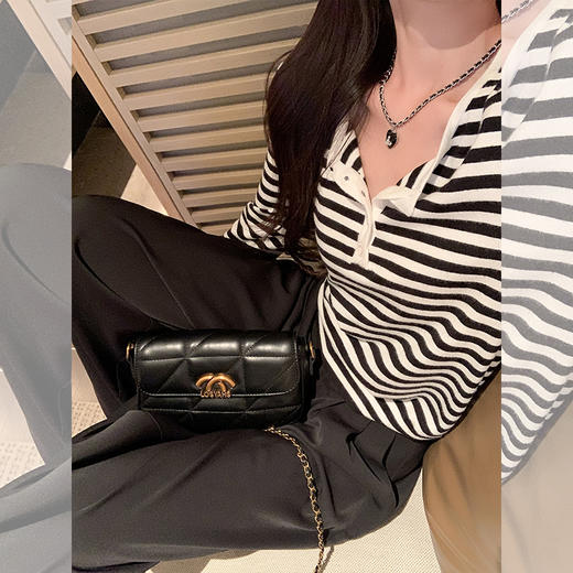 <曾小咸推荐>现货秒杀 ！微信超特价！韩系条纹针织衫 日常139.99 立减60 秒杀79.99！！ 商品图1