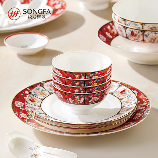 32头锦绣家园骨瓷餐具 商品图1