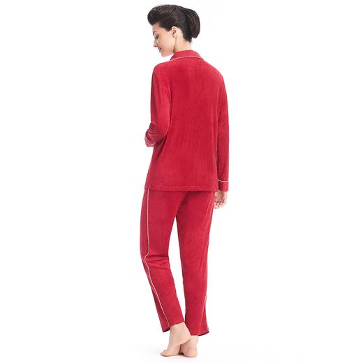 【海信嘉年华】安莉芳秋冬棉质毛巾保暖睡衣套装女长袖长裤家居服EL00139 商品图3