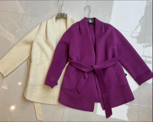 【门店同款】ENJOY冬季肩部褶皱简约大衣 160045591 商品图3