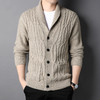 罗蒙男士冬季含羊毛针织开衫男舒适百搭外套男士通勤毛衣男针织衫 商品缩略图1