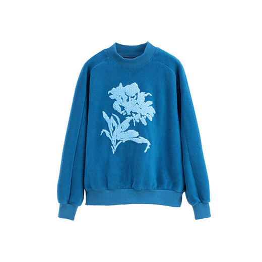 绽放旅行女装065朵/年服系列凤凰花毛巾棉摇粒绒加绒保暖套头卫衣 商品图4