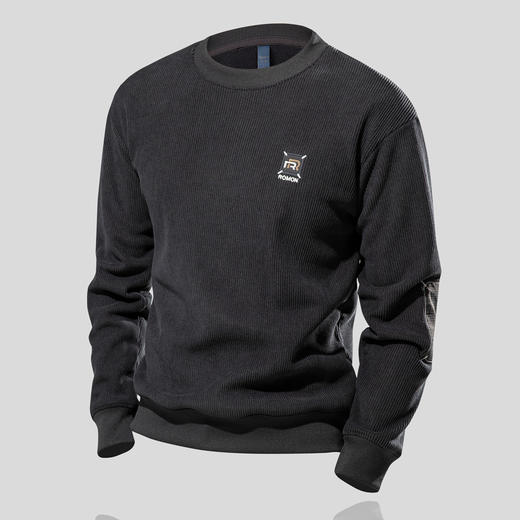 罗蒙男士加厚秋冬保暖舒适男卫衣圆领套头卫衣男百搭休闲时尚男卫衣 商品图2