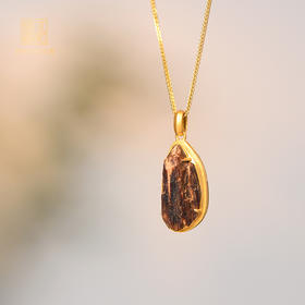 天然芽庄白奇楠包金吊坠 沉水级 SP10540