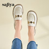 Safiya/索菲娅2025春英伦风复古玫瑰扣复古圆头百搭粗跟乐福鞋 SFD1112112 商品缩略图8