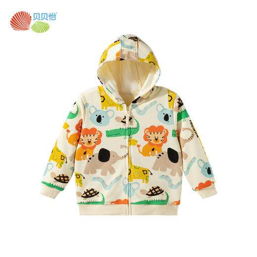2025春秋新款男童外套连帽防风夹克儿童卡通满印运动休闲风衣 商品图4