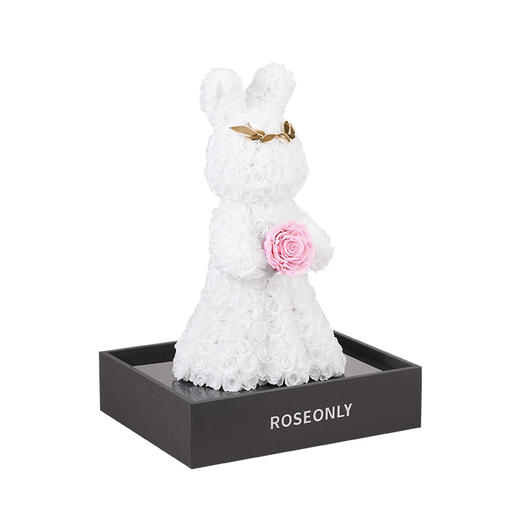 【告白神器】ROSEONLY诺誓 高端定制 永生玫瑰 公仔系列 玫瑰爱冕兔  送朋友 商品图2