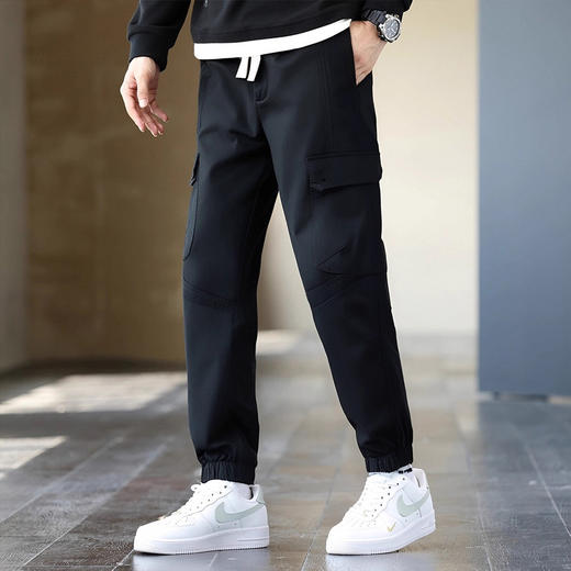 【多口袋】罗蒙男士户外工装裤男裤舒适休闲裤男士运动裤子男束脚裤卫裤 商品图3