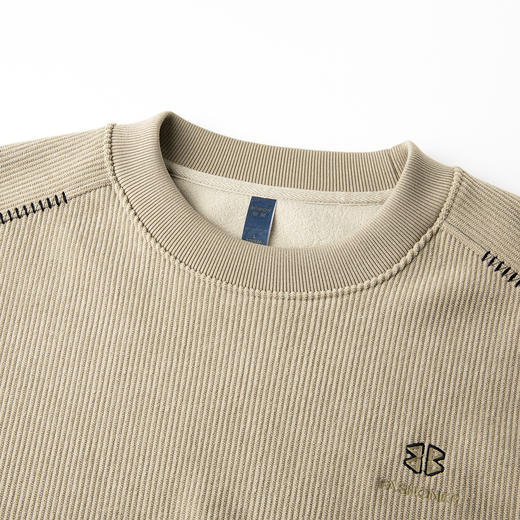 罗蒙秋冬保暖加厚舒适男士卫衣圆领套头卫衣男休闲百搭时尚男卫衣 商品图3