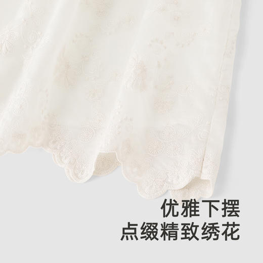 【高定系列】英氏女童连衣裙夏季甜美女背心裙透气小白裙2025新款 商品图3