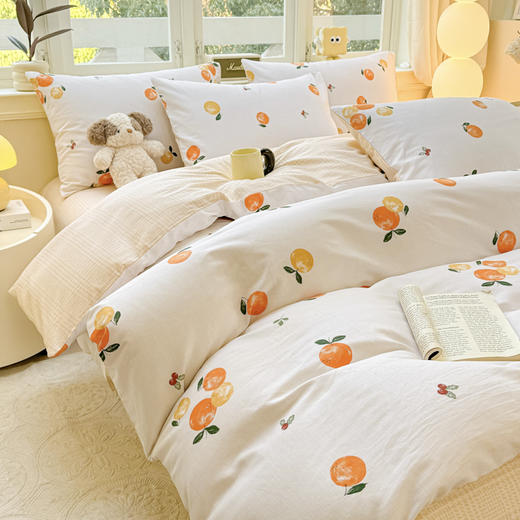 罗马世家ROMASTER 纯棉印花三件套/四件套 高密高支40S全棉面料 柔软贴肤 AB版设计 环保印染 多款可选 商品图4