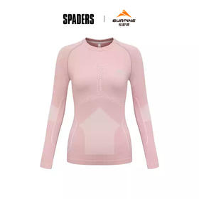 24/26SURPINE保暖透气功能衣 女上衣 粉白