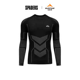 24/26SURPINE保暖透气功能衣 男上衣 黑灰 逆寒系列