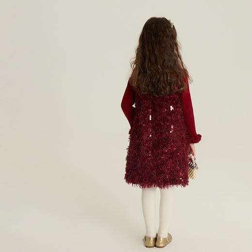 艾摩贝贝儿童年服系列 新中式盘扣马甲唐装套装中国风旗袍裙 商品图8