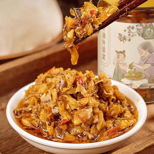 纯素食拌饭茶油外婆菜拌面佐料酱不含无蛋奶香辣湖南瓶装雪莱酱 商品图0