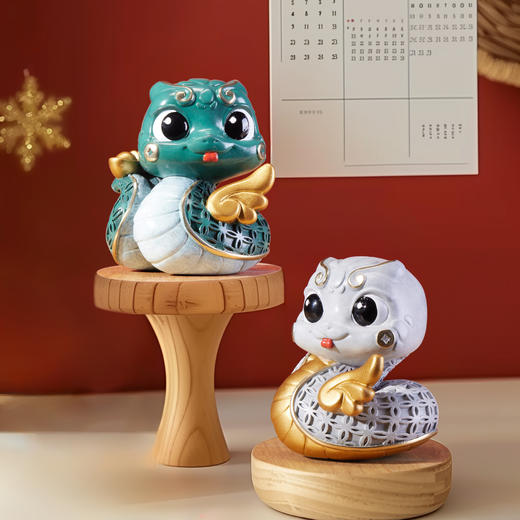 朱炳仁铜2025 灵蛇定乾坤/巳季发财套装/十二生肖蛇 商品图0