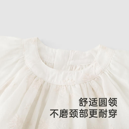 【高定系列】英氏女童连衣裙夏季甜美女背心裙透气小白裙2025新款 商品图2