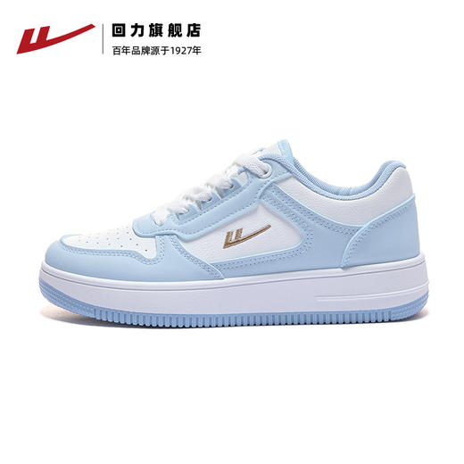 回力女鞋板鞋新款冬季厚底百搭小白鞋爆款加绒运动休闲鞋子女1599 商品图1