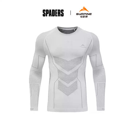 24/26SURPINE保暖透气功能衣 男上衣 浅灰 逆寒系列 商品图0