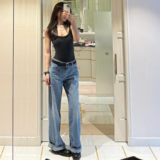 ROMI STUDIO“美国牛仔” 长绒竹节棉斜纹肌理感牛仔裤 RW24AXD0377/RWBAXD1494 商品图0