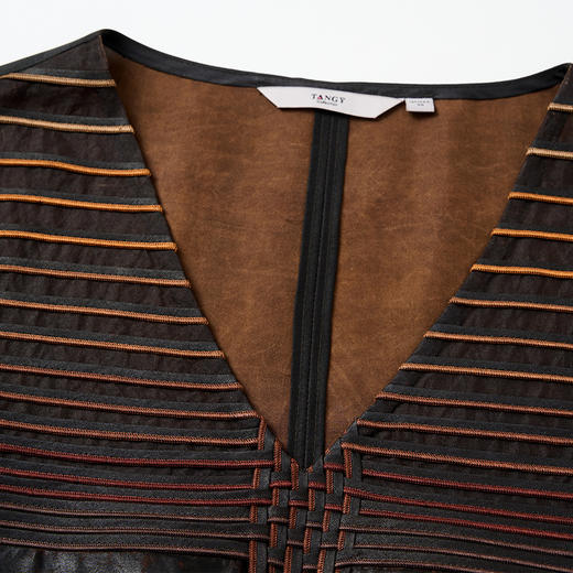 TANGY Collection/2025天意精品春季新品中国风女士莨绸连衣裙L251801 商品图3