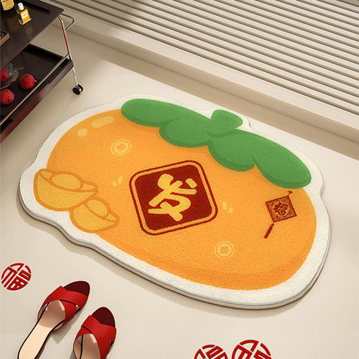 【新年好物！仿羊绒吸水浴室垫】新年喜庆仿羊绒地毯 耐脏易打理 浴室地垫吸水防滑 淋浴地垫 表面轻弹柔软 美观度与功能性相得益彰-QQ 商品图2