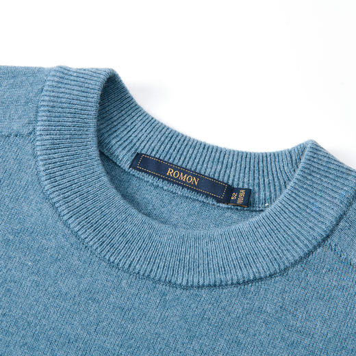 【100羊毛】罗蒙男士冬款羊毛衫纯色简约百搭休闲通勤羊毛衫保暖毛衣男 商品图6
