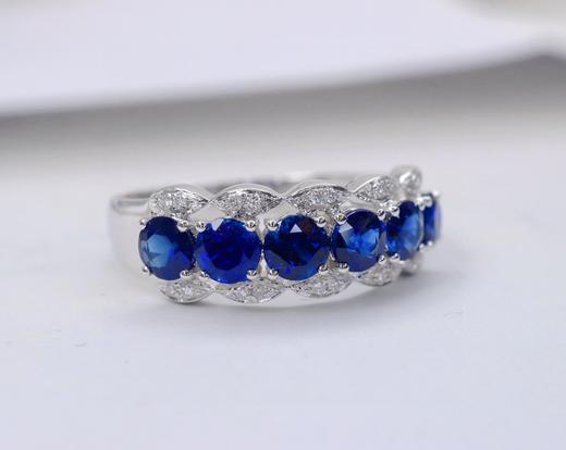 1.3ct刻面蓝宝石戒指 商品图1