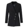 EITIE爱特爱气质精致通勤正式感收腰显瘦黑色西装外套2025春新款A2503503 商品缩略图5