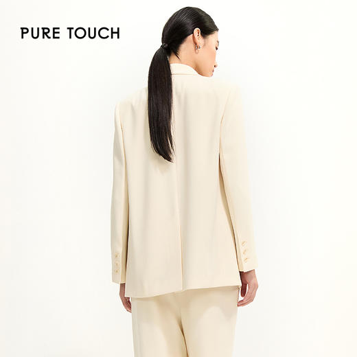 Pure Touch | 优雅女神范！直身大阔肩米白色西服1312251006 商品图2