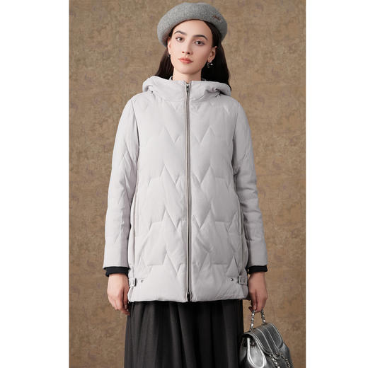 乔万尼冬季新款羽绒服保暖显瘦百搭90白鸭绒EI4T671 商品图1