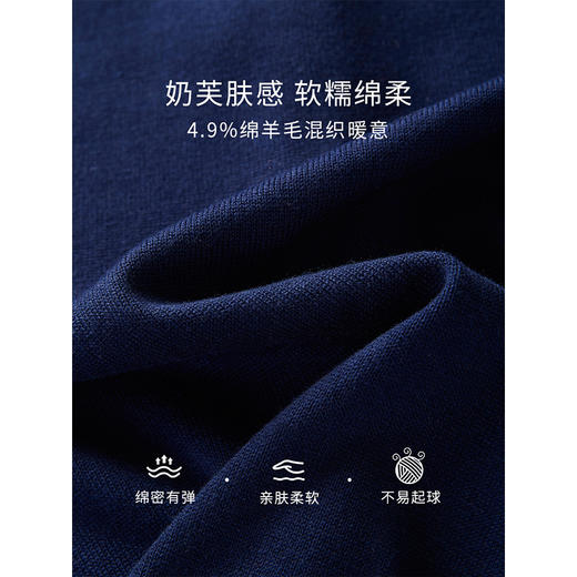 【五折购】熙世界气质时尚撞色翻领假两件针织衫女2025春秋新款长袖毛衫上衣 商品图3