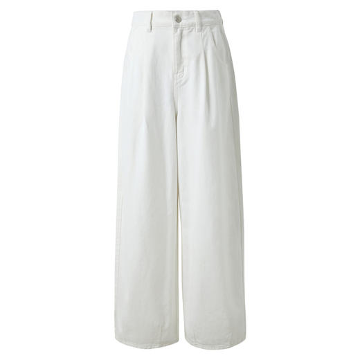 【防透小白裤】三彩2025春季新款防透小白裤系列牛仔裤高腰宽松香蕉裤镰刀裤M 商品图4