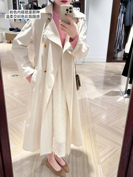 岛屿栀子 佩斯利图案精品绳绣工艺蕾丝半身裙 米杏色 商品图4