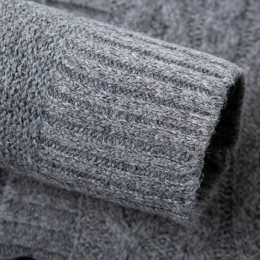 罗蒙男士冬季含羊毛针织开衫男舒适百搭外套男士通勤毛衣男针织衫 商品图7