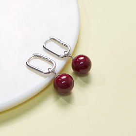 13398朱砂耳坠
