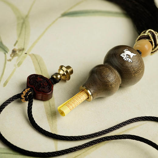 【一鹿平安❗️金丝楠葫芦车饰】生肖守护，万事顺遂！出入平安挂件挂饰十二生肖马年本命年新年春节车载后视镜汽车 商品图3