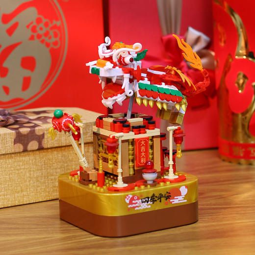 【秒杀款 原价99💰 现29.9元！】年味浓浓🧨经典【雄狮点球音乐盒🦁】【正品JAKI佳奇品牌积木】JK1301拼手速啦😎特价清仓‼ 商品图1