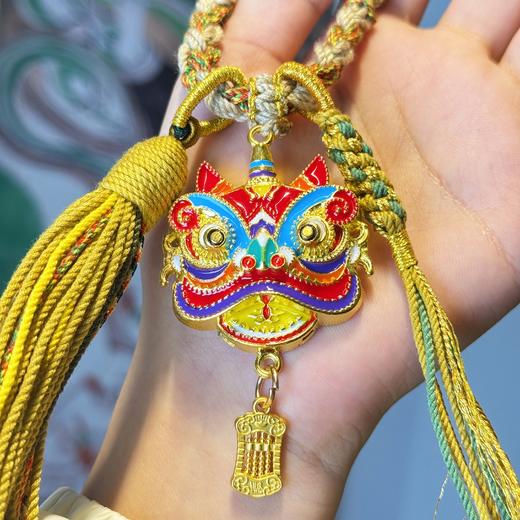 敦煌【事事如意·五彩醒狮挂件】敦煌新中式醒狮手机链包包挂件汽车挂饰 商品图4