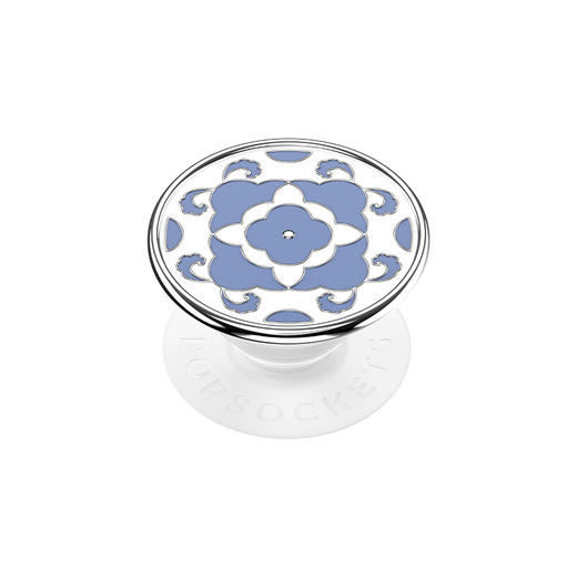 【灵蛇之珠】如意卷草 POPGRIP泡泡骚手机粘贴式气囊支架 Enamel金属珐琅系列 青花瓷 蓝色 国风 商品图0