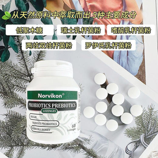 诺维肯清幽四联益生菌益生元片  72g（1.2g×60片） 商品图1