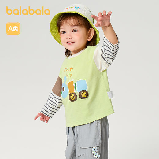 巴拉巴拉童装男童打底衫女宝宝长袖t恤春季卫衣2025新款潮酷萌趣 商品图2
