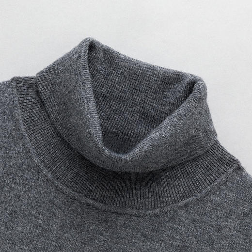 【100羊毛】罗蒙男士秋冬经典高领羊毛衫男保暖百搭男士羊毛衫毛衣男 商品图9