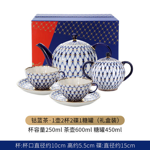 俄皇LOMONOSOV钴蓝茶瓷器礼盒 商品图3