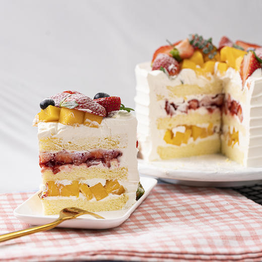 【草莓季】欢乐颂-新鲜草莓鲜果奶油蛋糕，每一层都是精心搭配，只为你的味蕾盛宴【惠州】 商品图4